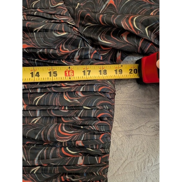 ULLA JOHNSON Gwen Dress Size 12 Obsidian Printed V Neck Puff Sleeve‎ Mini NEW - Picture 10 of 12